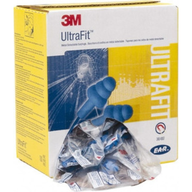 3M 100 Pairs Metal Detectable, Reusable, Corded, 25 dB, Flange Earplugs Blue, 100 Pairs 7000002319 – 87901179