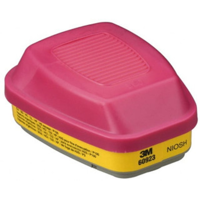 3M 2 Qty 1 Pack Yellow & Magenta P100 Cartridge & Filter Combination Series 6000, Protects Against Acid Gas, Organic Vapor 7000029640 – 71855233