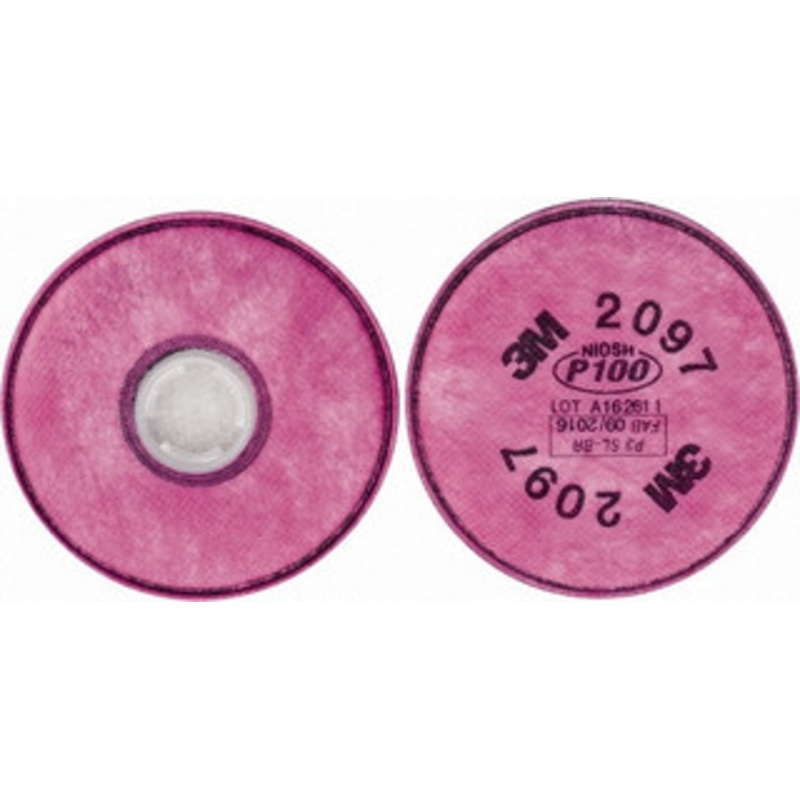 3M 2 Qty 1 Pack Magenta P100 Filter Protects Against Organic Vapor, Series 2000 7000029657 – 00325696
