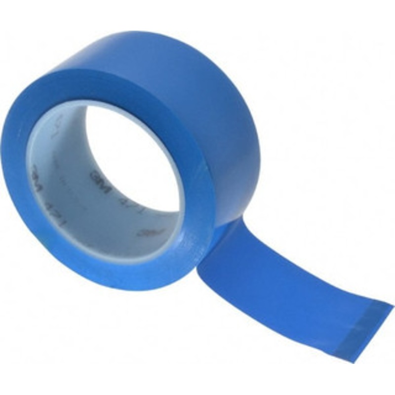 3M 2 x 108 ft. Vinyl Floor & Egress Tape 5.2 mil, Blue, Solid Color, General Traffic 7000028851 – 65364705