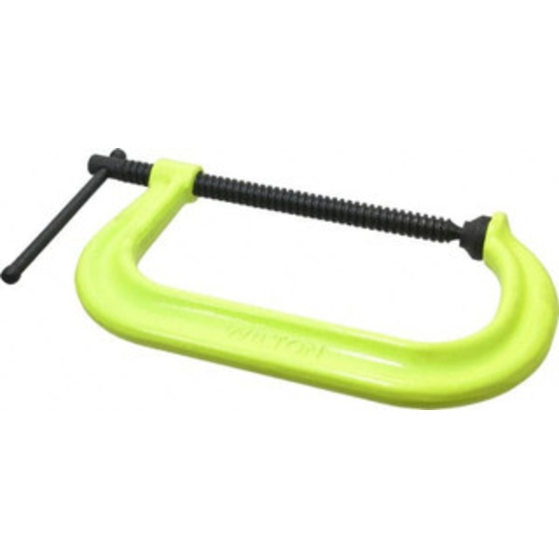 Wilton Regular-Duty 8-1/4 Max Opening, 5 Throat Depth, Forged Steel Standard C-Clamp 6,900 Lb Capacity, 0 Min Opening, Deep Throat, Alloy Steel Screw 14305 – 08104887