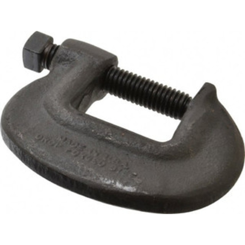 Wilton Extra Heavy-Duty 1-3/8 Max Opening, 1-3/32 Throat Depth, Forged Steel Standard C-Clamp 5,600 Lb Capacity, 0 Min Opening, Standard Throat Depth, Cold Drawn Steel Screw 14518 – 78090412