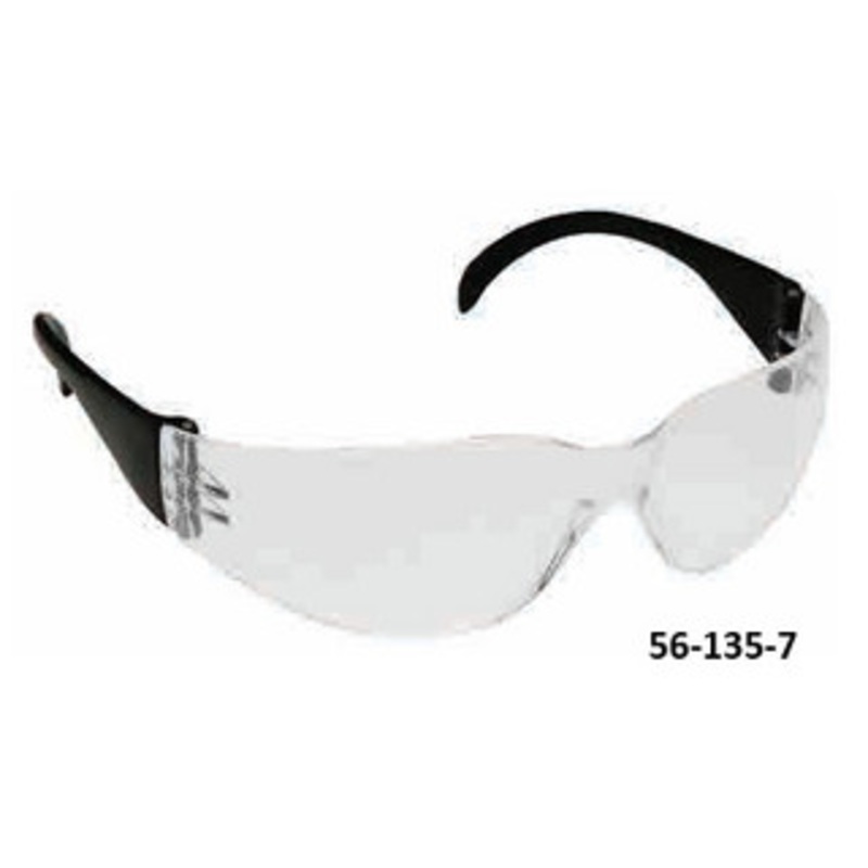 Zenon Z12 Safety Glasses, Clear Lens, Scratch Resistant, Clear Temple – 56-136-5