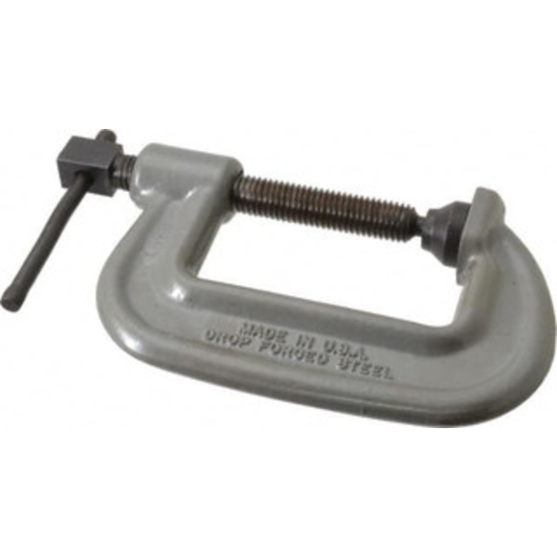 Wilton Heavy-Duty 3 Max Opening, 2 Throat Depth, Forged Steel Standard C-Clamp 8,750 Lb Capacity, 0 Min Opening, Standard Throat Depth, Cold Drawn Steel Screw 14128 – 08104432