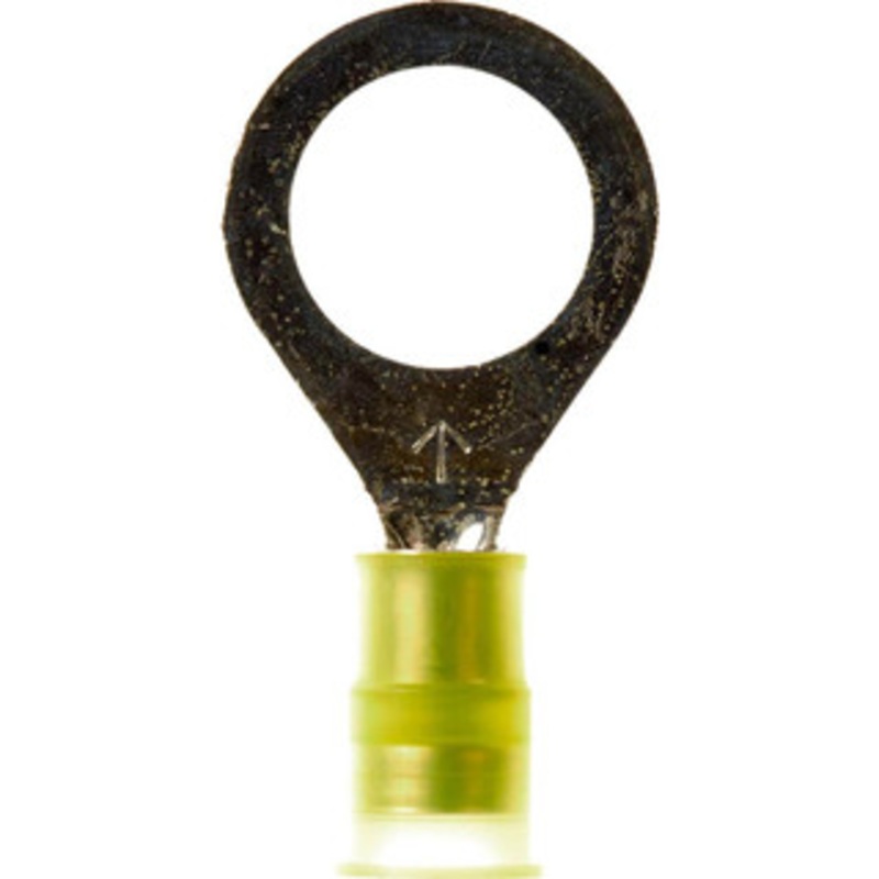 3M 12-10 AWG Partially Insulated Crimp Connection Circular Ring Terminal 1/2 Stud, Copper Contact 7010349243 – 88093851