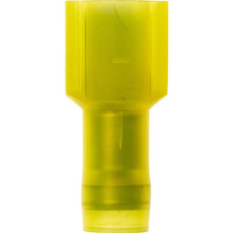 3M 12 to 10 AWG Fully Insulated Male Wire Disconnect 1/4 Tab, Yellow, RoHS 2011/65/EU Compliant 7010397414 – 88090824