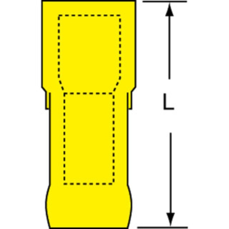 3M 12 to 10 AWG Partially Insulated Female Wire Disconnect 1/4 Tab, Yellow, RoHS 2011/65/EU Compliant 7010397413 – 77655785