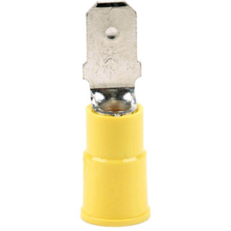 3M 12 to 10 AWG Partially Insulated Male Wire Disconnect 1/4 Tab, Yellow, RoHS 2011/65/EU Compliant 7010397415 – 77655728