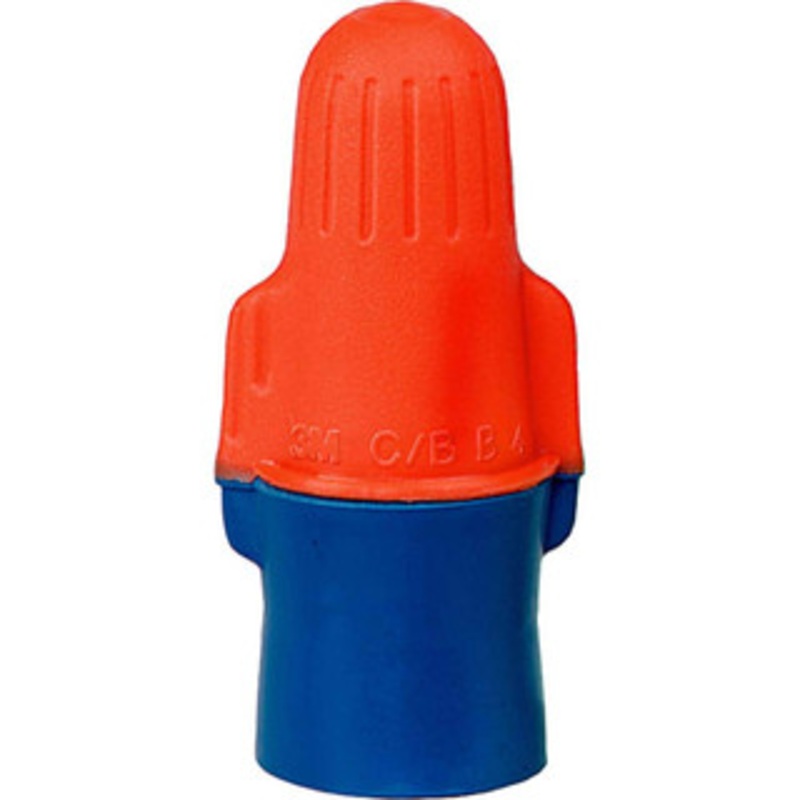 3M 2, 22 to 3, 12 AWG, 600 Volt, Flame Retardant, Wing Twist on Wire Connector Blue & Orange, 221F 7100127195 – 54041066