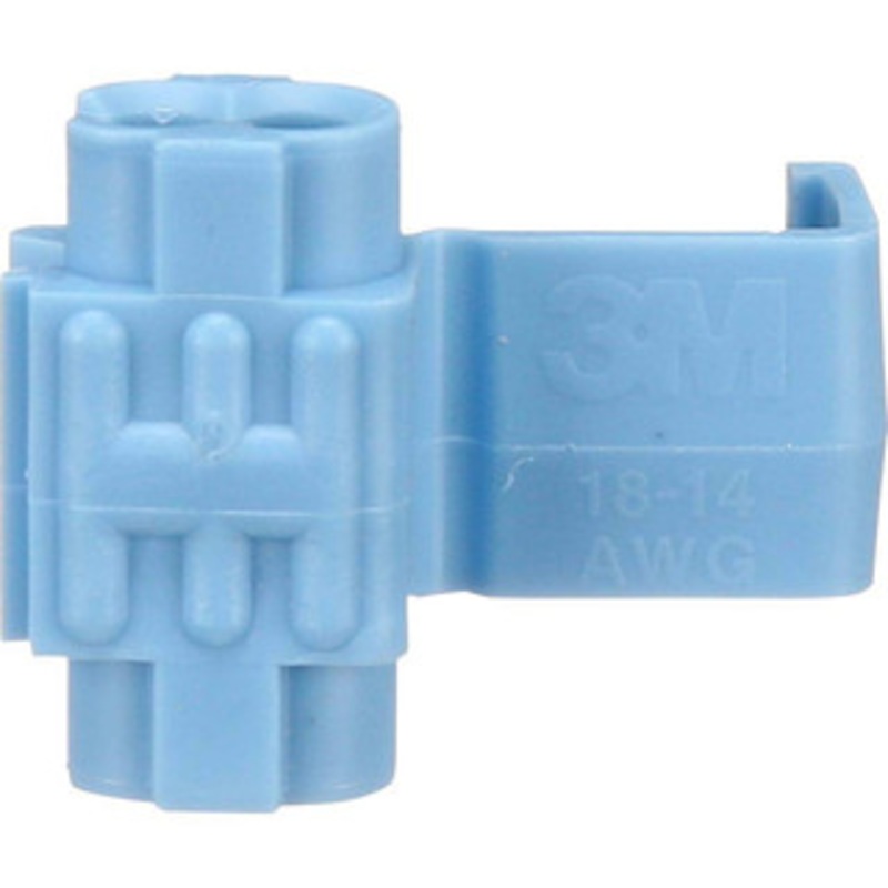 3M 22 to 16 AWG, Blue, IDC, Run & Tap Quick Splice Connector 2 Wires 7100166939 – 73125536