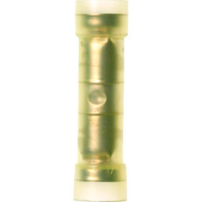 3M 12 to 10 AWG Compatible, Nylon Fully Insulated, Crimp-On Butt Splice Terminal Copper Contacts, Zinc Contact Plating, Yellow 7100165323 – 72362064