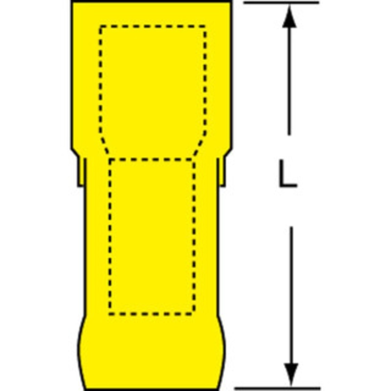 3M 12 to 10 AWG Fully Insulated Female Wire Disconnect 1/4 Tab, Yellow 7010319502 – 88090782