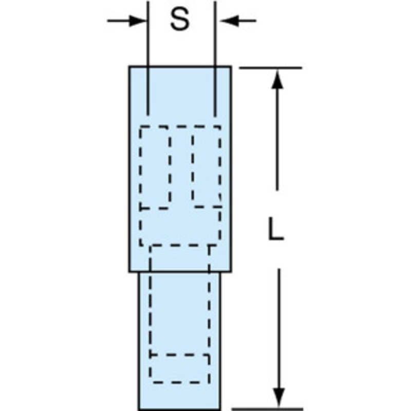 3M 16 to 14 AWG Crimp Bullet Connector 0.18 Bullet Diam, Blue Nylon Insulation 7010397997 – 72363898