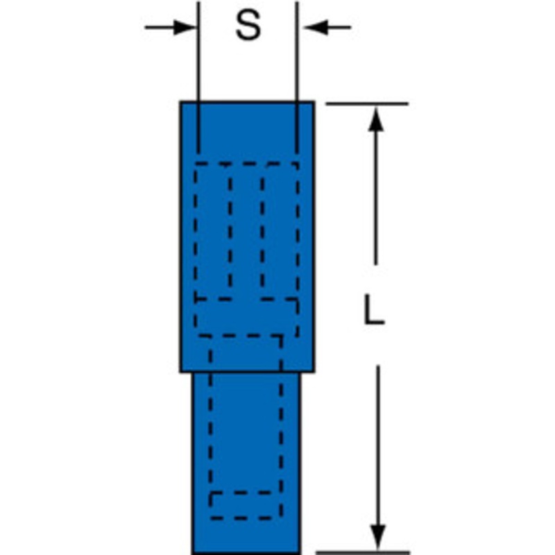 3M 16 to 14 AWG Crimp Bullet Connector Blue Nylon Insulation 7010397996 – 72363880