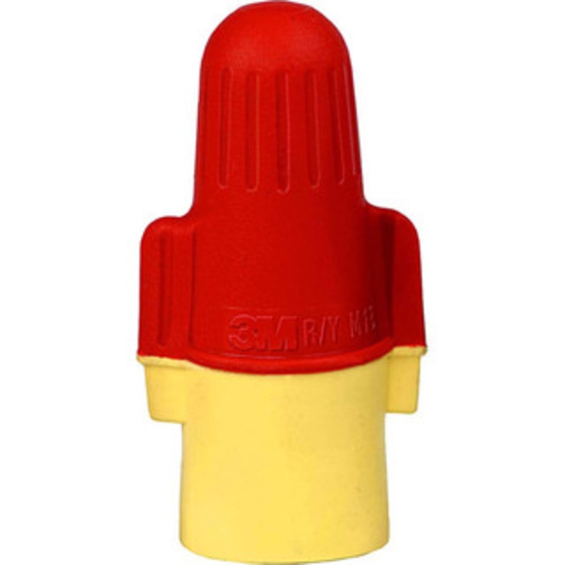 3M 2, 18 to 2, 8 AWG, 600 Volt, Flame Retardant, Wing Twist on Wire Connector Red & Yellow, 221F 7100127164 – 54041074