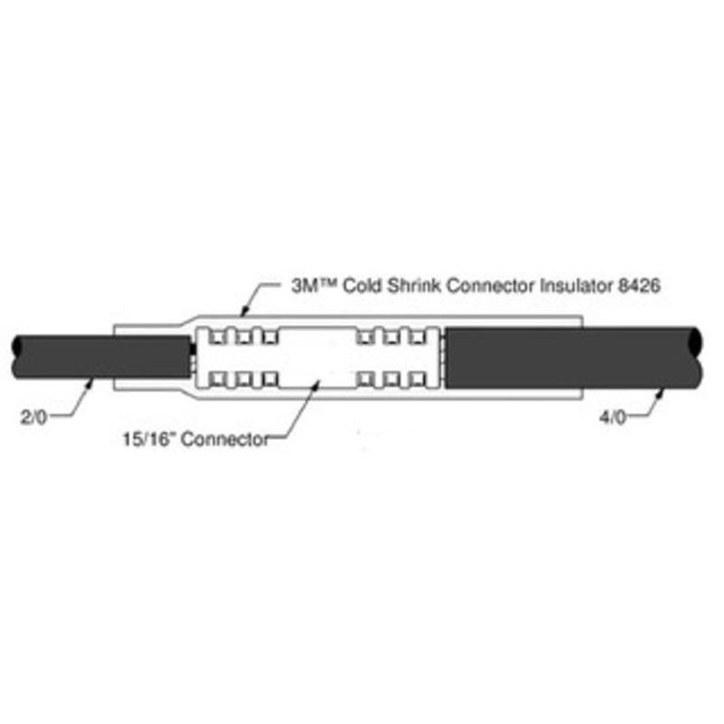 3M 203mm Long, 2:1, EPDM Rubber Cold Shrink Electrical Tubing Black 7000031605 – 73125585