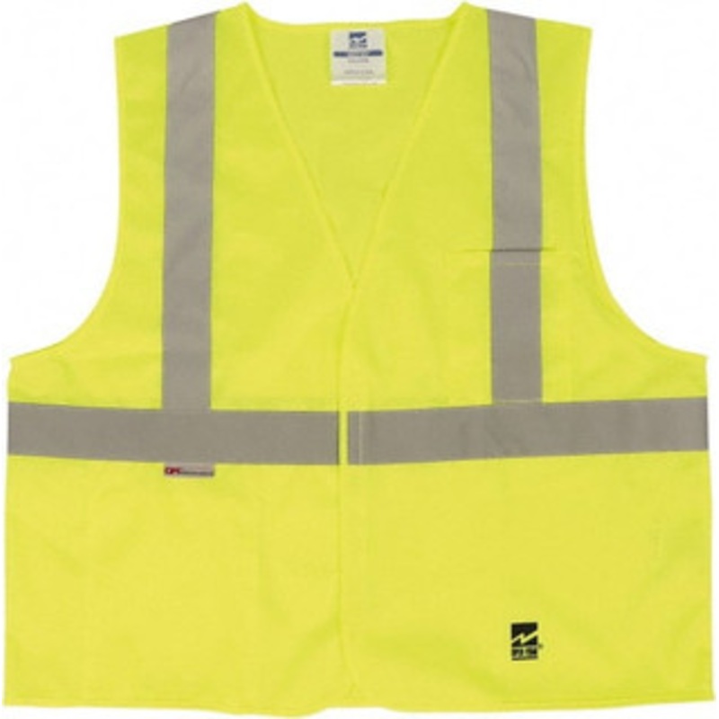 Viking Outerwear Size S/M Green Solid Public Safety High Visibility Vest 37 to 39 Chest, Polyester, Hook & Loop Closure, 2 Pockets, ANSI 107-2015 Type R Class 2 U6106G-S/M – 30955488