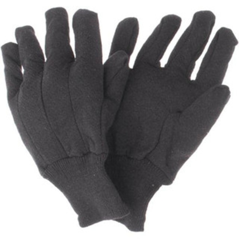 Value Collection Size L Work Gloves Knit Wrist Cuff, Brown, Paired BD6039 – 64711989