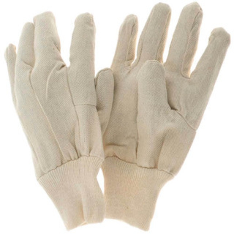 Value Collection Size L Work Gloves Knit Wrist Cuff, White, Paired BD6008 – 64705924