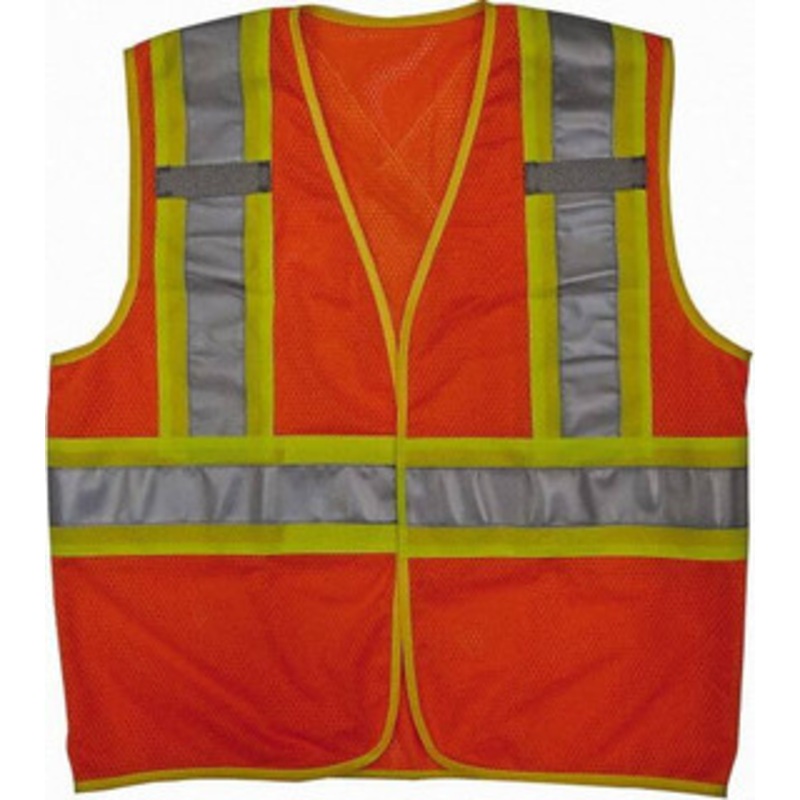 Viking Outerwear Size L/XL Orange Mesh Public Safety High Visibility Vest 43 to 47 Chest, Polyester, Hook & Loop Closure, ANSI 107-2010 Class 2, Level 2 U6110O-L/XL – 30617450