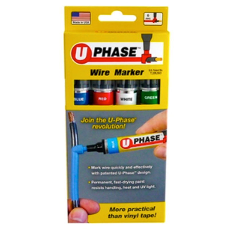 U-Mark UPhase Wire Marker Assorted Colors 4 Pack – 10718PSA