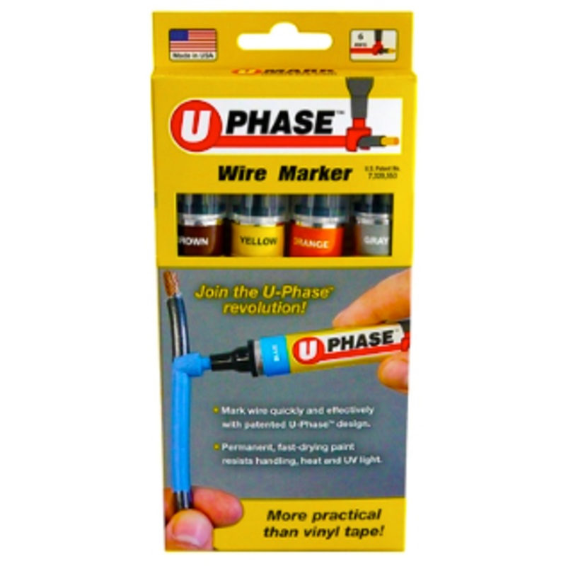 U-Mark UPhase Wire Marker Assorted Colors 4 Pack – 10718P3A